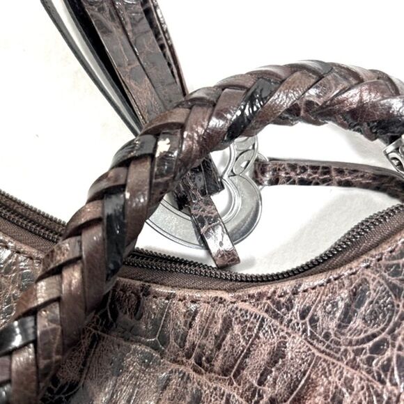 Brighton Brown Croc Leather Purse - Picture 3 of 9